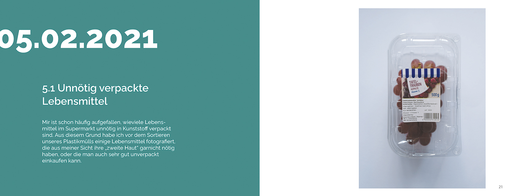 Unnötig verpackte Lebensmittel in Bachelorarbeit über Nachhaltigkeit